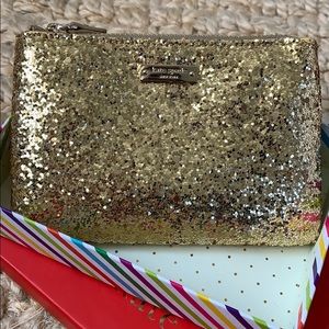 Kate Spade Glitter Coin Purse - Gold